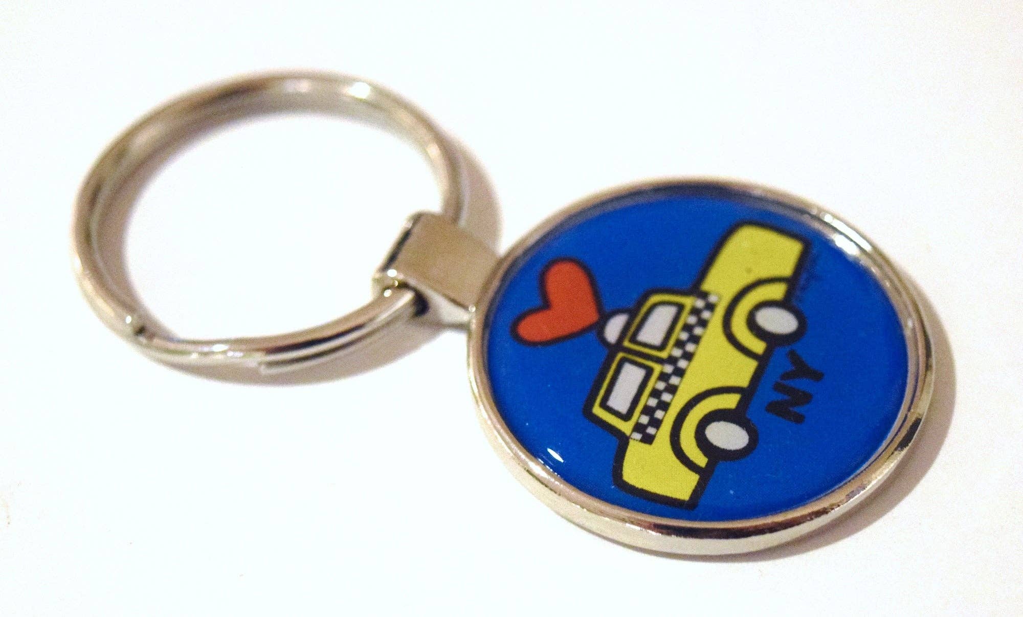 New York Keychain Taxi Cab Heart